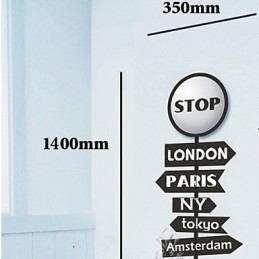 Stop Letter High Temperature Resistant Plastic Light And Creative 3D Wall Paper Wall Lamp