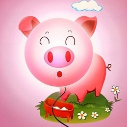 Pig High Temperature Resistant Plastic Light And 10 C Can Remove Creative 3D Wall Paper Wall Lamp