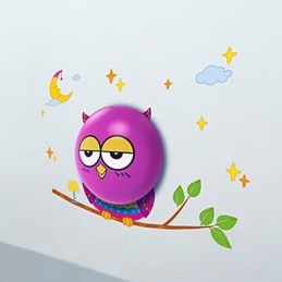 Light Operated OWL Wall Sconces Bulb Contemporary Creative 3 D Wall Paper Wall Lamp Light