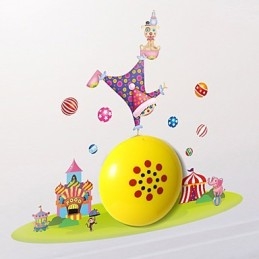 Clown High Temperature Resistant Plastic Light And 10 C Can Remove Creative 3D Wall Paper Wall Lamp