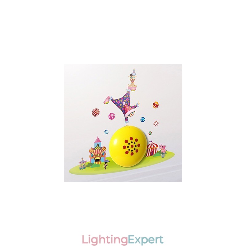 Clown High Temperature Resistant Plastic Light And 10 C Can Remove Creative 3D Wall Paper Wall Lamp