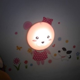 Wall stickers bear light activated intelligent electric induction smetope adornment wall lamp