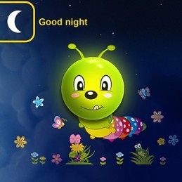 Caterpillar High Temperature Resistant Plastic Light And 10 C Can Remove Creative 3D Wall Paper Wall Lamp