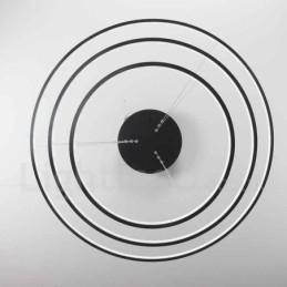 Dimmable Pendant Light with Remote Control Modern Design Three Rings