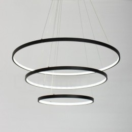 Dimmable Pendant Light with Remote Control Modern Design Three Rings