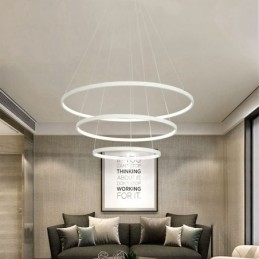 Dimmable Pendant Light with Remote Control Modern Design Three Rings