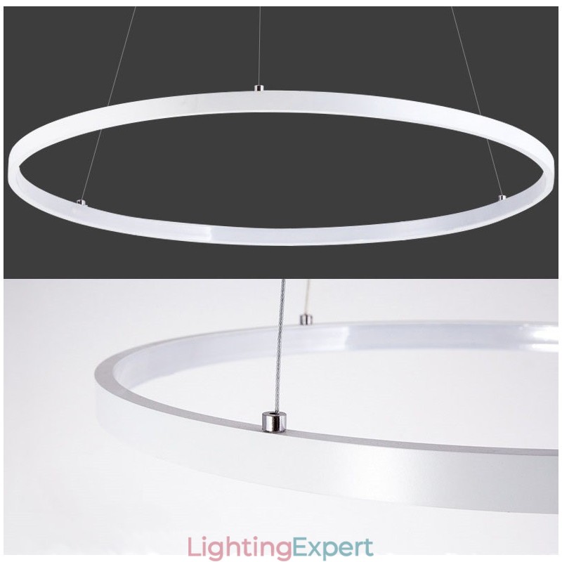 Dimmable Pendant Light with Remote Control Modern Design Three Rings
