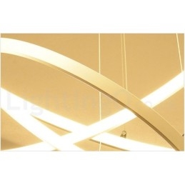 Dimmable Pendant Light with Remote Control Modern Design Three Rings