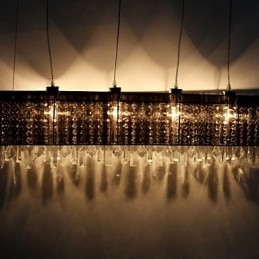 Modern Contemporary Island Crystal Others Metal Pendant Light