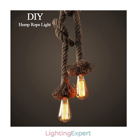 1 Light DIY Art Hemp Rope Light Creative Hemp Rope Chandelier 1 Light DIY Art Hemp Rope Light Creative Hemp Rope Chandelier