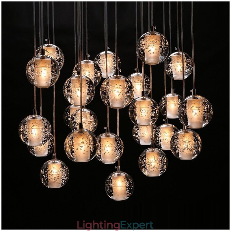 Creative Engineering Stage Meteorer Crystal Ball Pendant Light