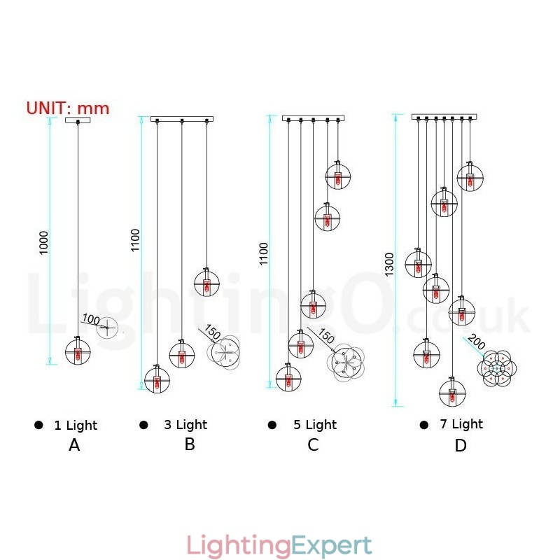 Creative Engineering Stage Meteorer Crystal Ball Pendant Light