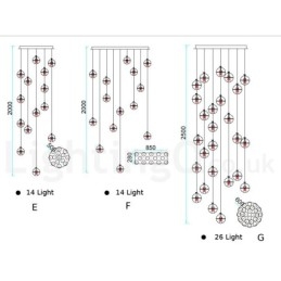 Creative Engineering Stage Meteorer Crystal Ball Pendant Light