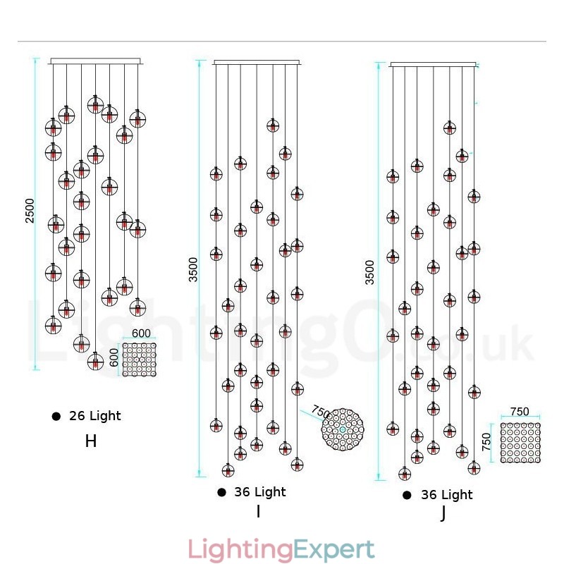 Creative Engineering Stage Meteorer Crystal Ball Pendant Light