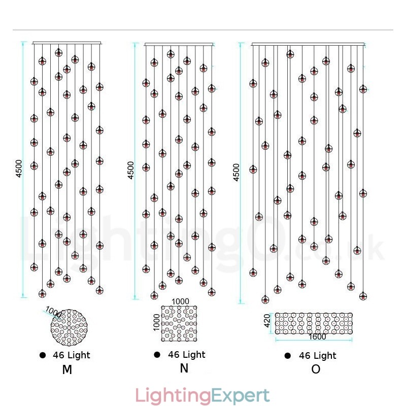 Creative Engineering Stage Meteorer Crystal Ball Pendant Light