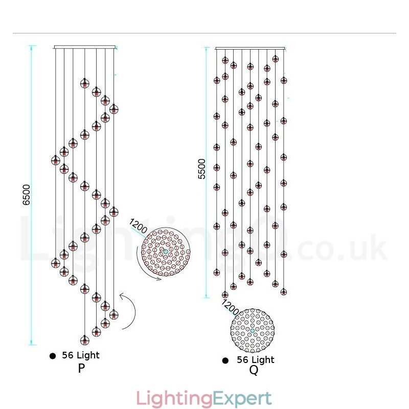 Creative Engineering Stage Meteorer Crystal Ball Pendant Light