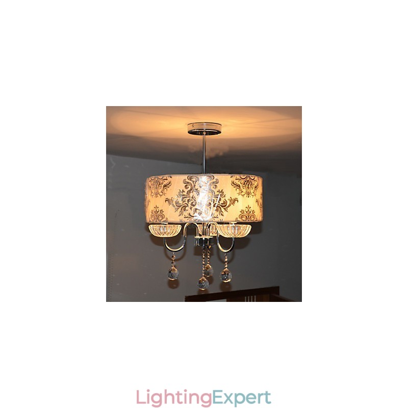 Modern Contemporary Crystal Electroplated Chandelier