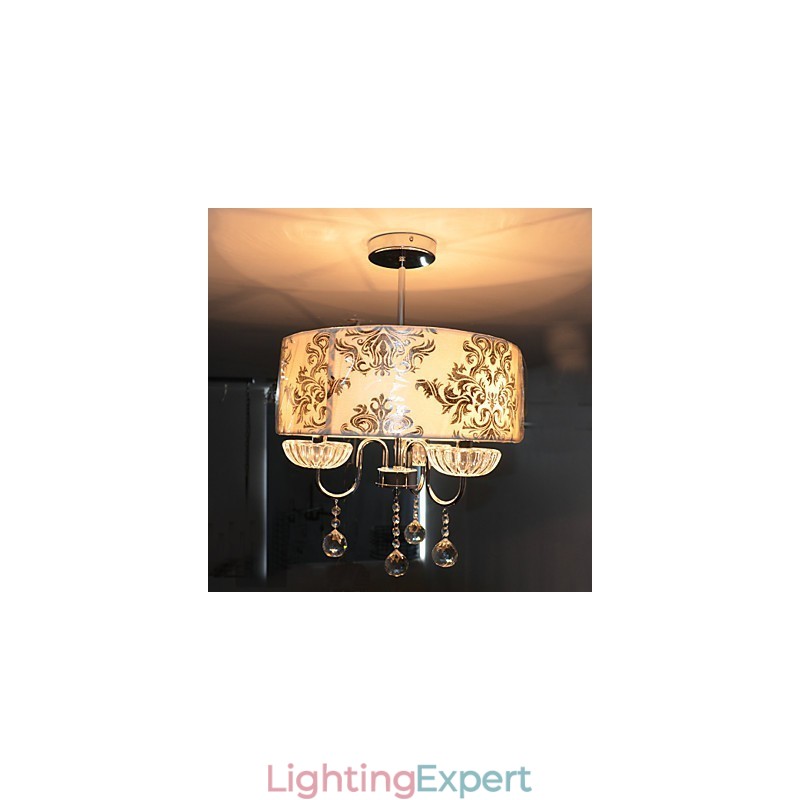 Modern Contemporary Crystal Electroplated Chandelier