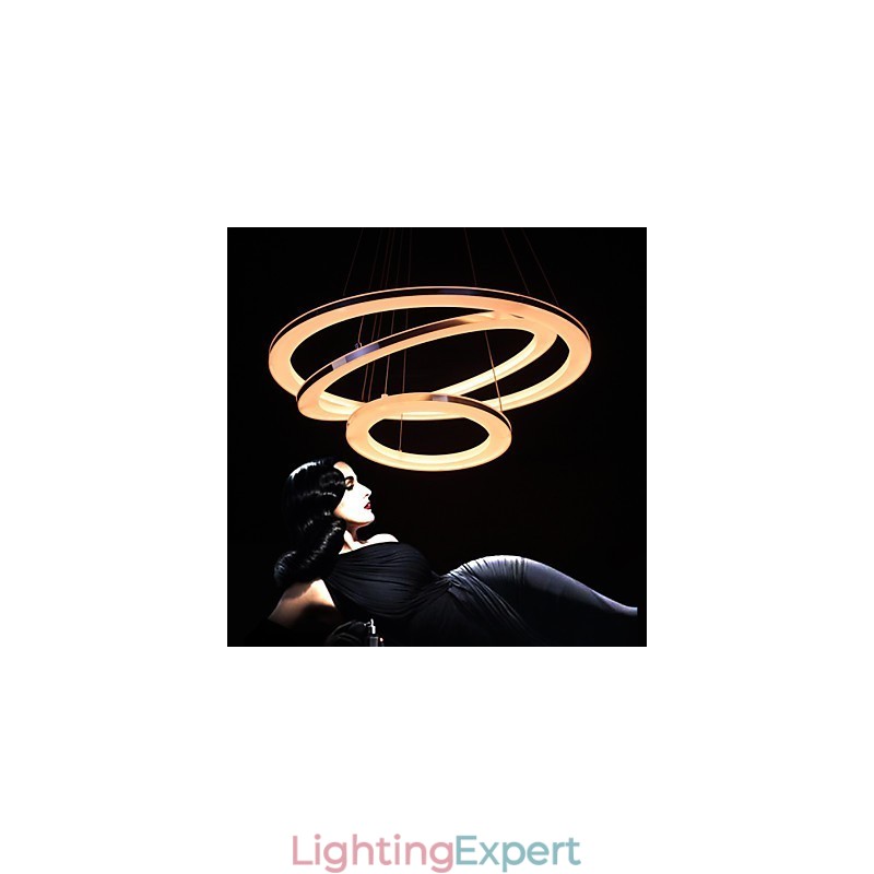 Modern Pendant Light 3 Rings Pendant Lamp Acrylic