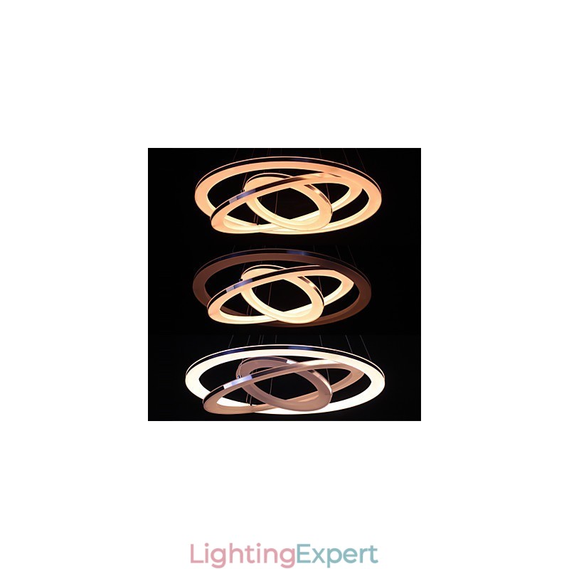 Modern Pendant Light 3 Rings Pendant Lamp Acrylic