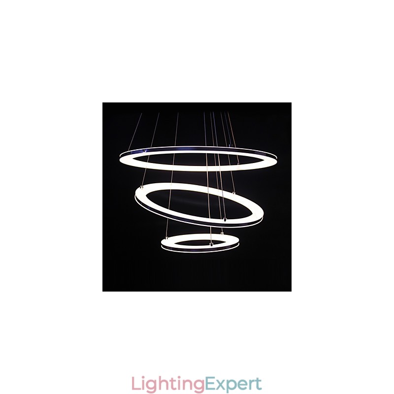 Modern Pendant Light 3 Rings Pendant Lamp Acrylic
