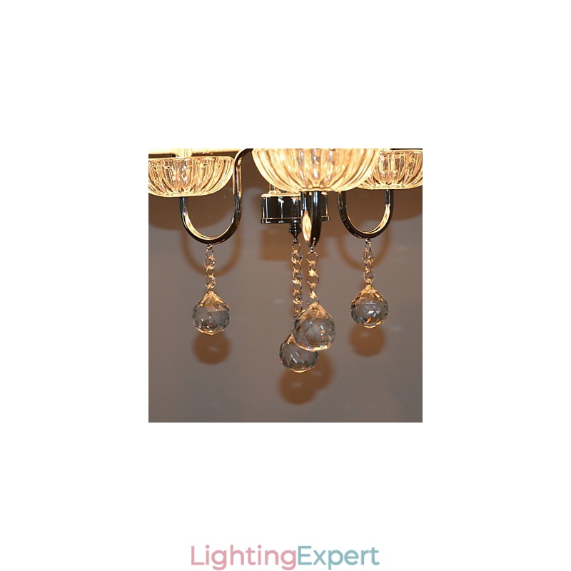 Modern Contemporary Crystal Electroplated Chandelier
