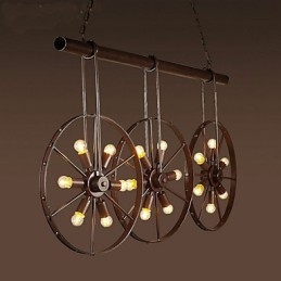 Iron wheel Retro Cafe Chandelier Chandelier