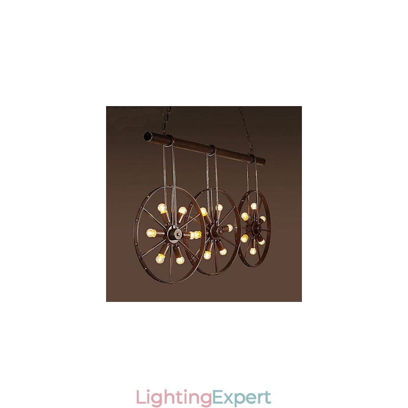 Iron wheel Retro Cafe Chandelier Chandelier