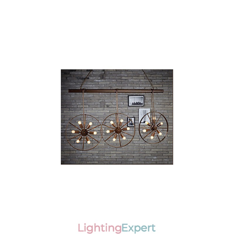 Iron wheel Retro Cafe Chandelier Chandelier