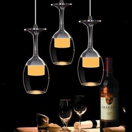 3 Light Modern Contemporary Traditional Classic Country Bowl Chrome Glass Chandelier Pendant Light