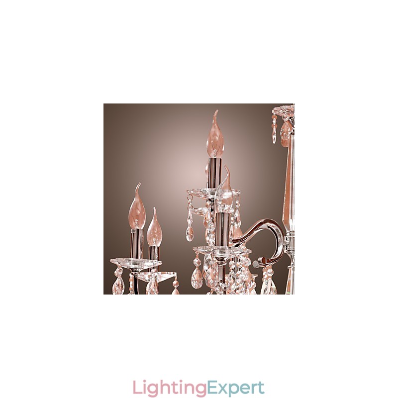 Chandelier Crystal Modern 2 Tiers Living 12 Lights