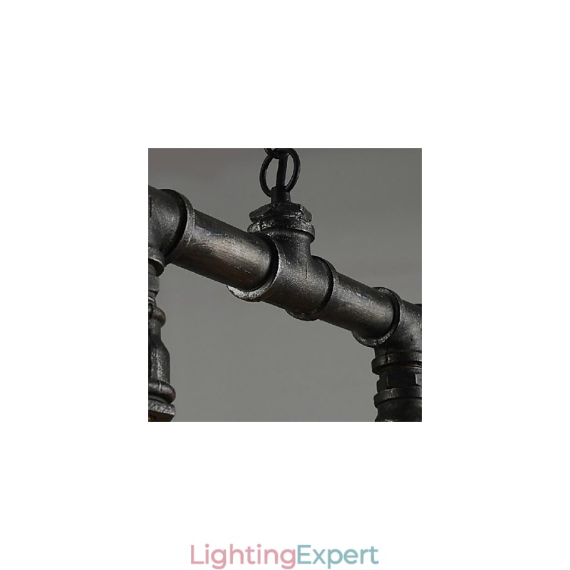 Traditional Classic Vintage Lantern Country Retro Mini Style Painting Metal Pendant Light Dining