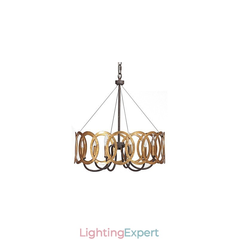 Traditional Classic Gold Metal Chandelier