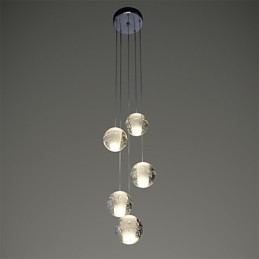 Modern Pendant Light Pendant Lamp Lights G4 Retroifit Chrome Plating Crystal for Stairs Light