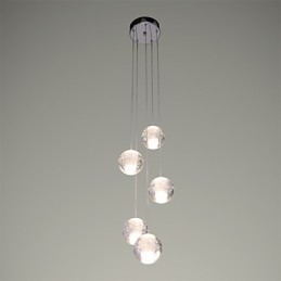 Modern Pendant Light Pendant Lamp Lights G4 Retroifit Chrome Plating Crystal for Stairs Light