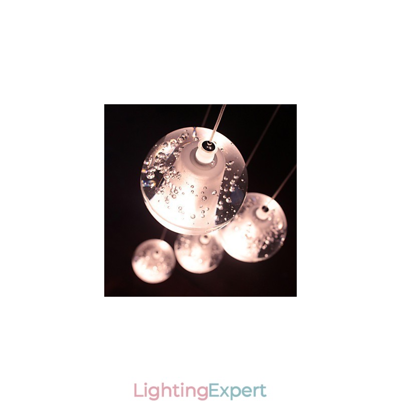 Modern Pendant Light Pendant Lamp Lights G4 Retroifit Chrome Plating Crystal for Stairs Light