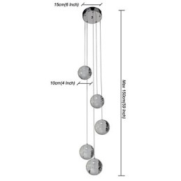 Modern Pendant Light Pendant Lamp Lights G4 Retroifit Chrome Plating Crystal for Stairs Light