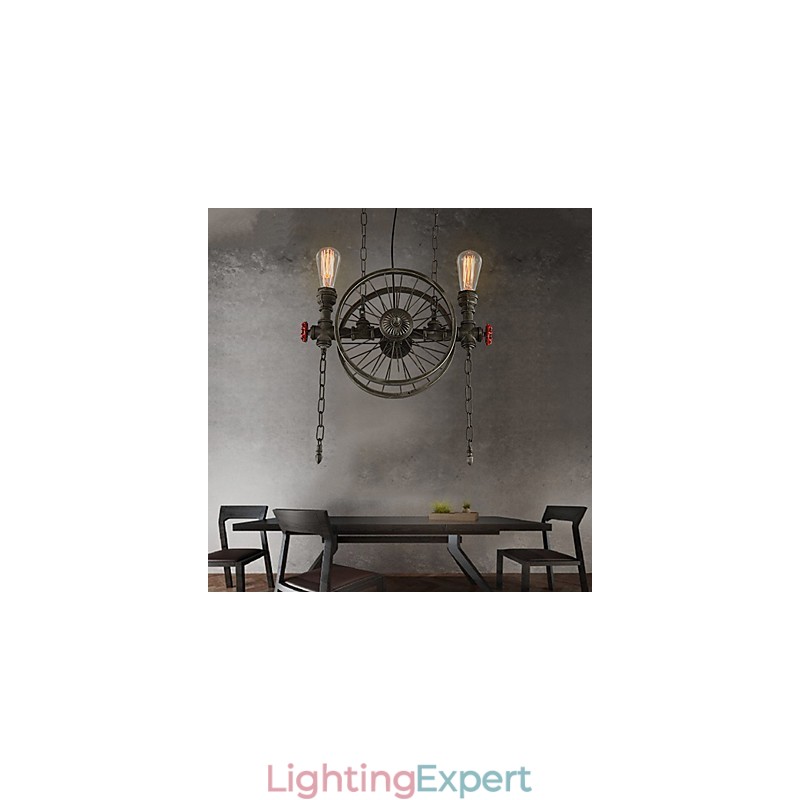 American Iron wheel Chandelier