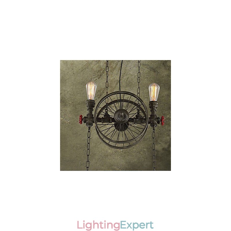 American Iron wheel Chandelier