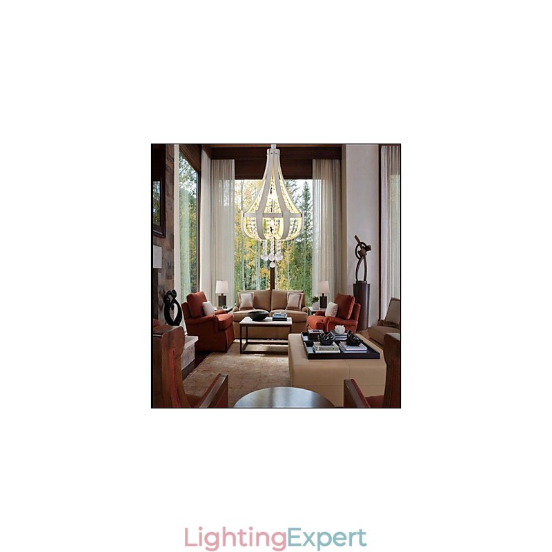 Post Modern Luxury Leather Crystal Creative Lron Chandelier