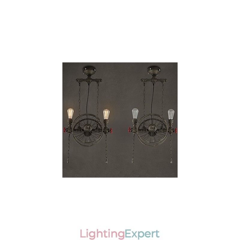 American Iron wheel Chandelier