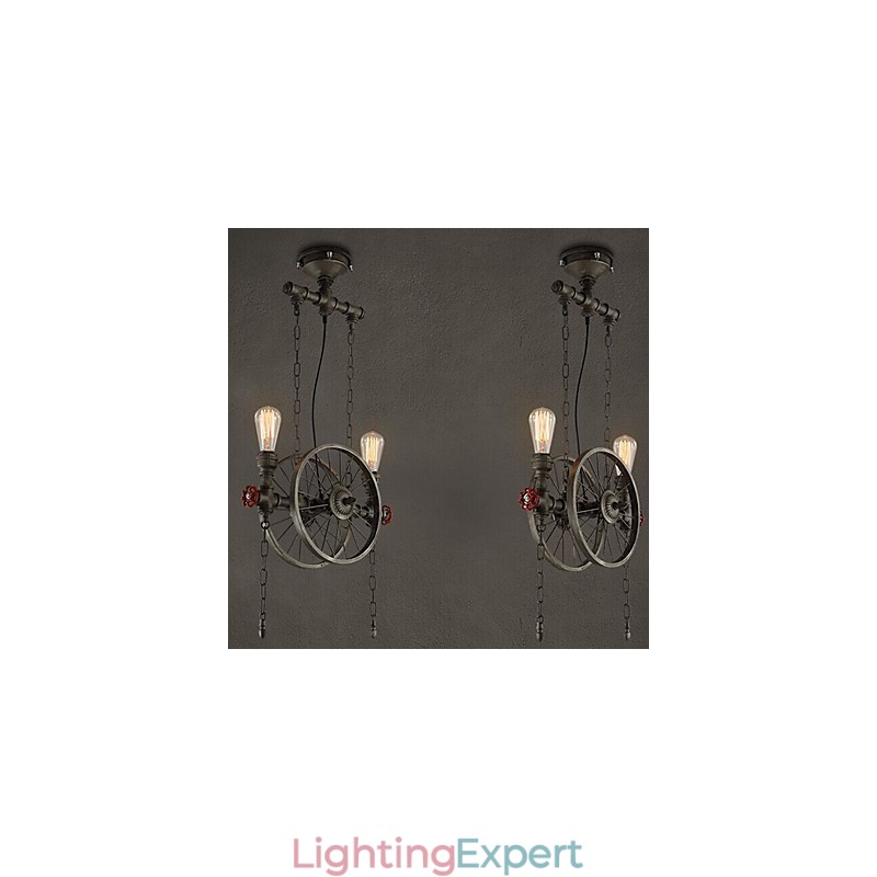 American Iron wheel Chandelier