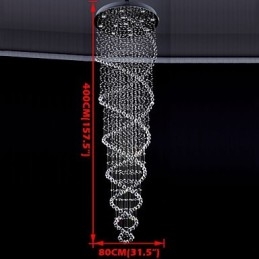 Ceiling Crystal Pendant Lighting Lamps 13 Lights Modern Silver Canpoy Transparent K9 Crystal Fixtures