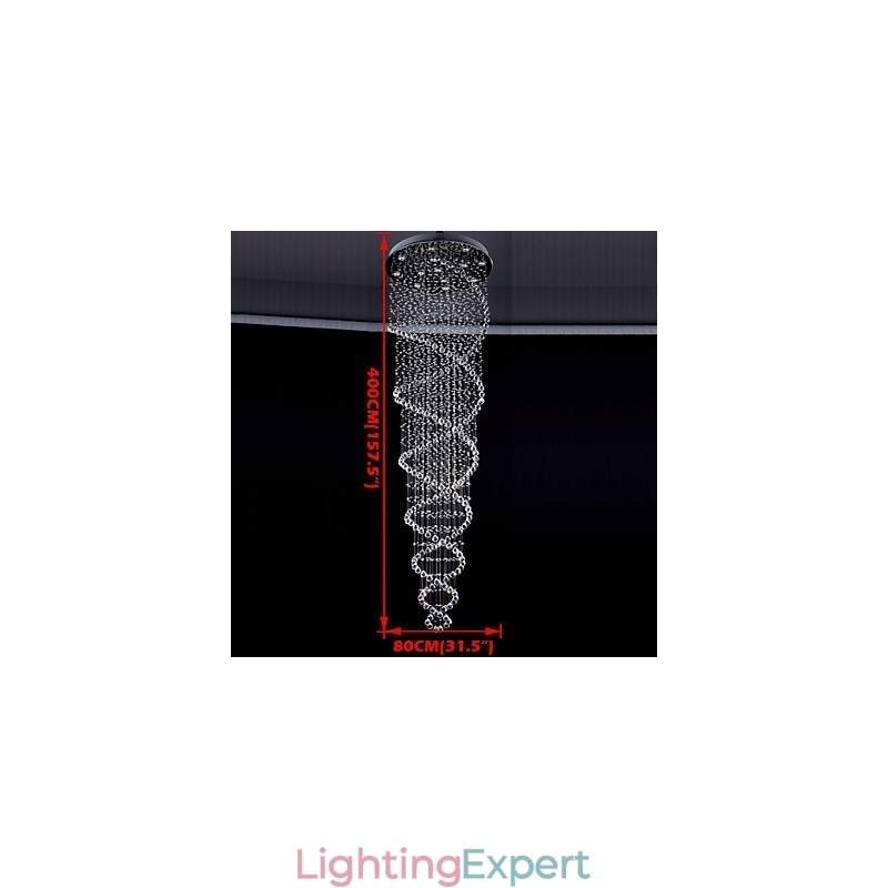 Ceiling Crystal Pendant Lighting Lamps 13 Lights Modern Silver Canpoy Transparent K9 Crystal Fixtures