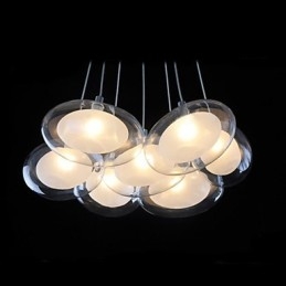 Modern Contemporary Chrome Metal Pendant Light