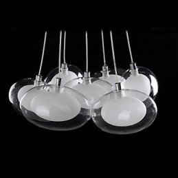 Modern Contemporary Chrome Metal Pendant Light