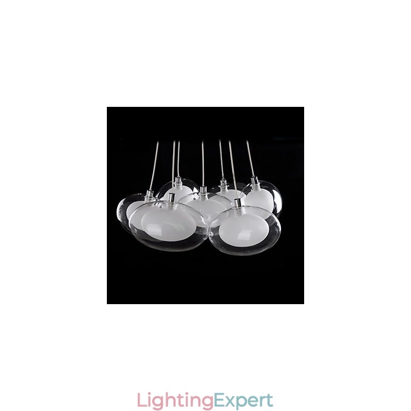 Modern Contemporary Chrome Metal Pendant Light