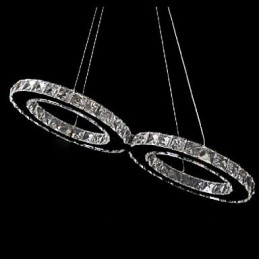 Contemporary Crystal Chrome Metal Pendant Light