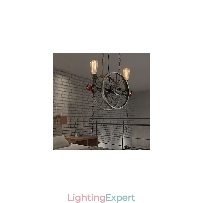 American Iron wheel Chandelier