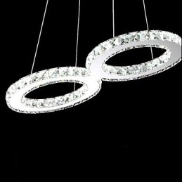 Contemporary Crystal Chrome Metal Pendant Light